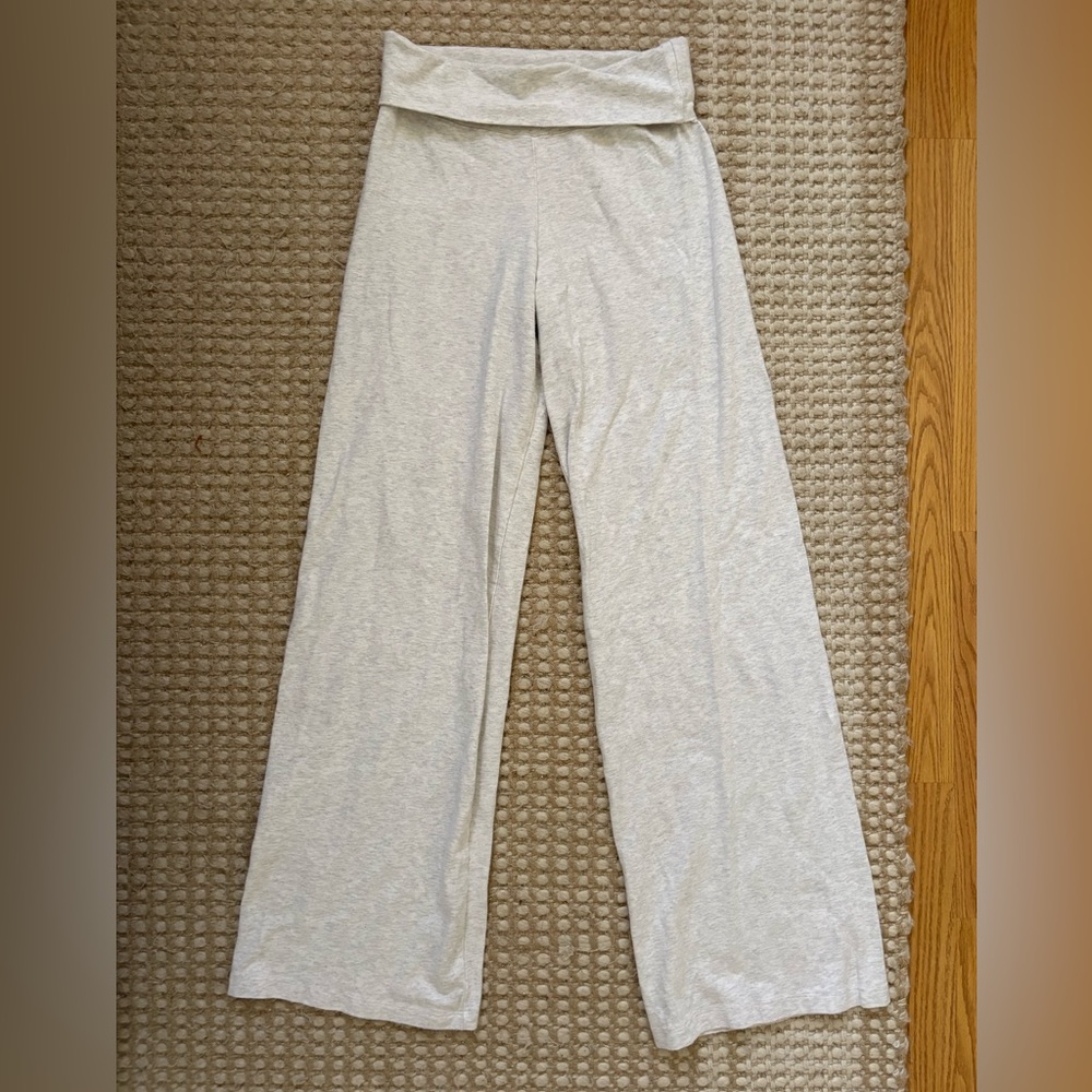 Brandy Melville Light Gray Wide-Leg Pants